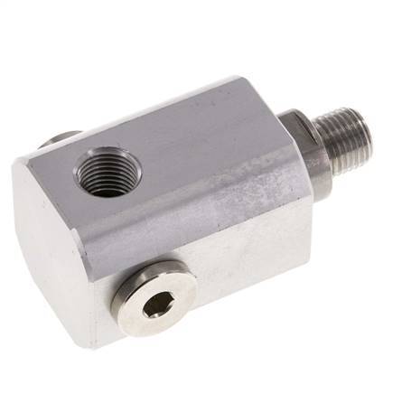 4-way Rotary Joint G1/4'' Aluminium NBR 10bar (140.5psi)