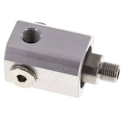 4-way Rotary Joint G1/4'' Aluminium NBR 10bar (140.5psi)