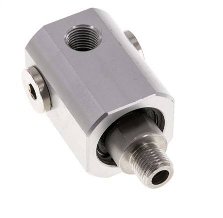 4-way Rotary Joint G1/4'' Aluminium NBR 10bar (140.5psi)