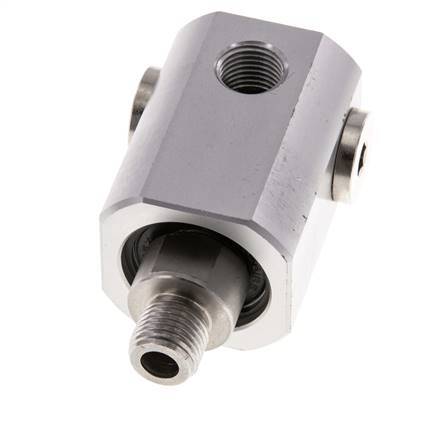 4-way Rotary Joint G1/4'' Aluminium NBR 10bar (140.5psi)