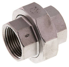 Union Straight Connector Rp1'' Female Stainless Steel Flat Seal PTFE 16bar (224.8psi)
