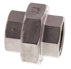 Union Straight Connector Rp1'' Female Stainless Steel Flat Seal PTFE 16bar (224.8psi)