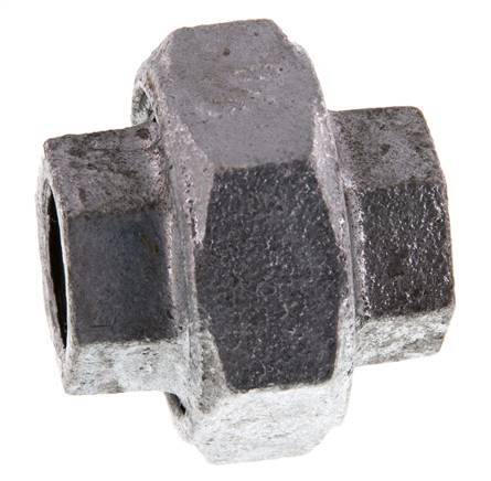 Union Straight Connector Rp3/8'' Female Cast Iron Flat Seal 25bar (351.25psi)
