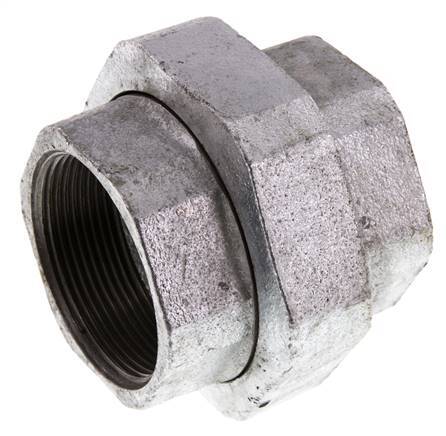 Union Straight Connector Rp2'' Female Cast Iron Flat Seal 25bar (351.25psi)