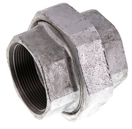 Union Straight Connector Rp2'' Female Cast Iron Flat Seal 25bar (351.25psi)