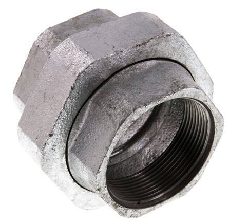 Union Straight Connector Rp2'' Female Cast Iron Flat Seal 25bar (351.25psi)