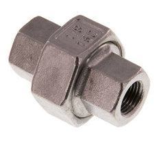 Union Straight Connector Rp1/8'' Female Stainless Steel Flat Seal PTFE 16bar (224.8psi)