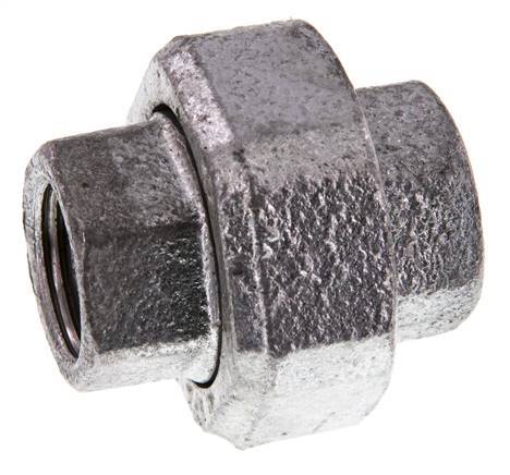 Union Straight Connector Rp1/2'' Female Cast Iron Flat Seal 25bar (351.25psi)