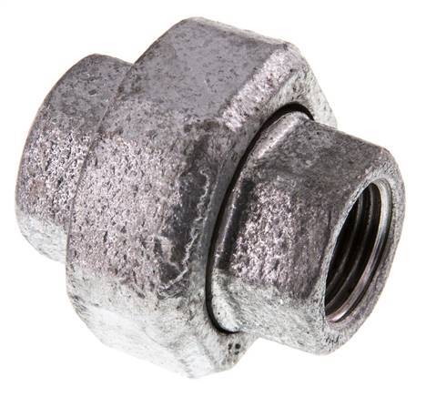 Union Straight Connector Rp1/2'' Female Cast Iron Flat Seal 25bar (351.25psi)