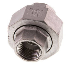 Union Straight Connector Rp3/8'' Female Stainless Steel Flat Seal PTFE 16bar (224.8psi)