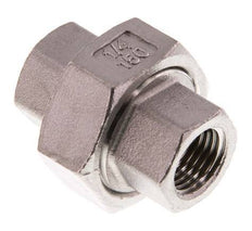 Union Straight Connector Rp1/4'' Female Stainless Steel Flat Seal PTFE 16bar (224.8psi)