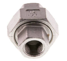 Union Straight Connector Rp1/4'' Female Stainless Steel Flat Seal PTFE 16bar (224.8psi)