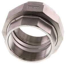 Union Straight Connector Rp2 1/2'' Female Stainless Steel Flat Seal PTFE 16bar (224.8psi)