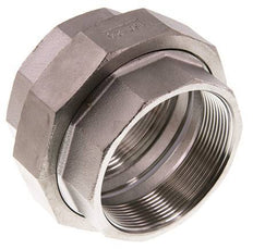 Union Straight Connector Rp2 1/2'' Female Stainless Steel Flat Seal PTFE 16bar (224.8psi)