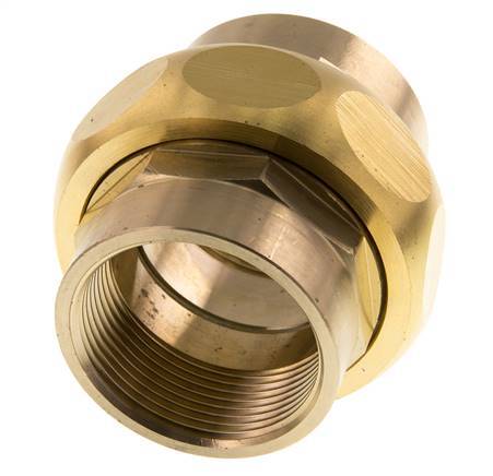 Union Straight Connector Rp1 1/2'' Female Brass Flat Seal Centellen 16bar (224.8psi)