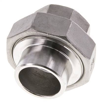 Union Straight Connector Rp1'' Female x 33.7mm Weld End Stainless Steel Conical Seal 16bar (224.8psi)