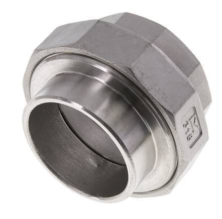 Union Straight Connector Rp2'' Female x 60.3mm Weld End Stainless Steel Conical Seal 16bar (224.8psi)