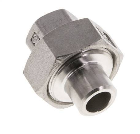 Union Straight Connector Rp1/4'' Female x 13.5mm Weld End Stainless Steel Conical Seal 16bar (224.8psi)