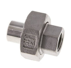 Union Straight Connector Rp1/4'' Female x 13.5mm Weld End Stainless Steel Conical Seal 16bar (224.8psi)