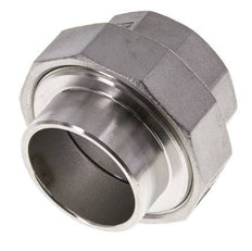 Union Straight Connector Rp1 1/2'' Female x 48.3mm Weld End Stainless Steel Conical Seal 16bar (224.8psi)