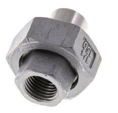 Union Straight Connector Rp1/4'' Female x 13.5mm Weld End Stainless Steel Flat Seal PTFE 150bar (2107.5psi)