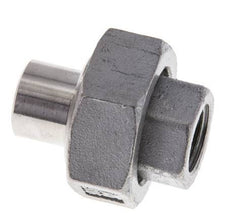 Union Straight Connector Rp1/4'' Female x 13.5mm Weld End Stainless Steel Flat Seal PTFE 150bar (2107.5psi)