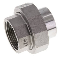 Union Straight Connector Rp1 1/4'' Female x 42.4mm Weld End Stainless Steel Flat Seal PTFE 150bar (2107.5psi)