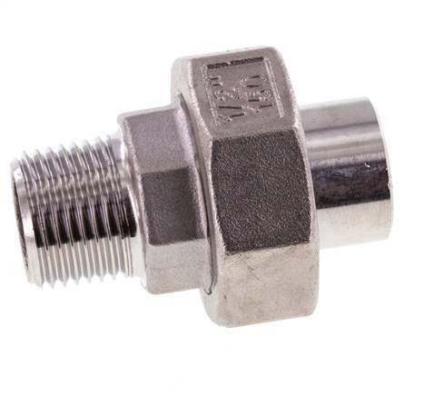 Union Straight Connector R1/2'' Male x 21.3mm Weld End Stainless Steel Conical Seal 16bar (224.8psi)