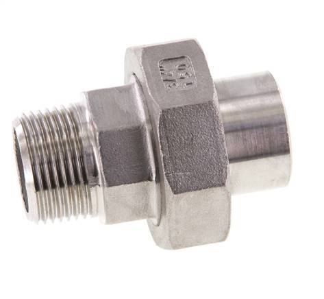 Union Straight Connector R3/4'' Male x 26.9mm Weld End Stainless Steel Conical Seal 16bar (224.8psi)