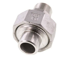 Union Straight Connector R3/8'' Male x 17.2mm Weld End Stainless Steel Conical Seal 16bar (224.8psi)