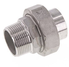 Union Straight Connector R1 1/4'' Male x 42.4mm Weld End Stainless Steel Conical Seal 16bar (224.8psi)