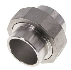 Union Straight Connector 42.4mm Weld End Stainless Steel Conical Seal 16bar (224.8psi)
