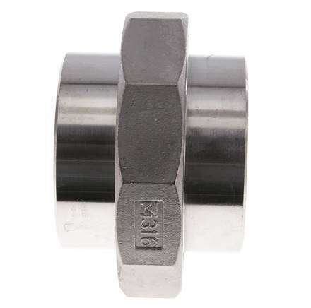 Union Straight Connector 88.9mm Weld End Stainless Steel Conical Seal 16bar (224.8psi)