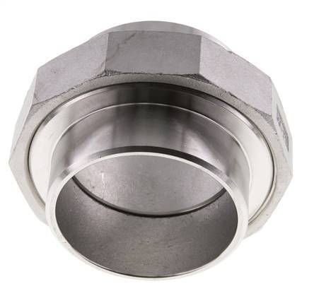 Union Straight Connector 76.1mm Weld End Stainless Steel Conical Seal 16bar (224.8psi)