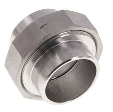 Union Straight Connector 48.3mm Weld End Stainless Steel Conical Seal 16bar (224.8psi)