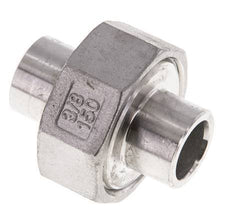 Union Straight Connector 17.2mm Weld End Stainless Steel Conical Seal 16bar (224.8psi)