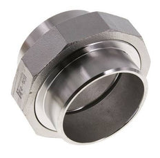 Union Straight Connector 76.1mm Weld End Stainless Steel Flat Seal PTFE 16bar (224.8psi)