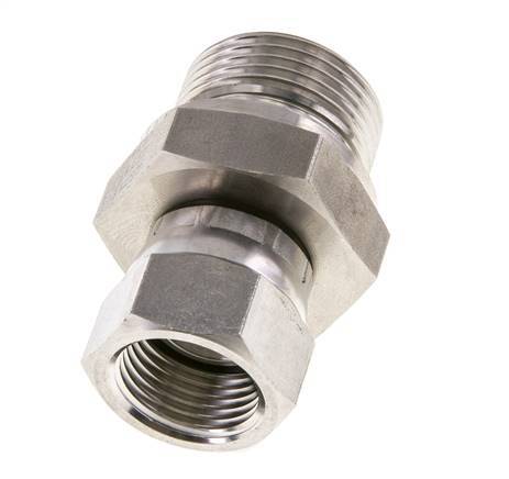JIC Reducing Nipple UNF 3/4''-16 Female x G3/4'' Male Adjustable Stainless Steel 250bar (3512.5psi)