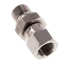JIC Reducing Nipple UNF 1/2''-20 Female x G1/4'' Male Adjustable Stainless Steel 275bar (3863.75psi)