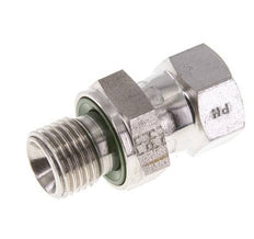 JIC Reducing Nipple UNF 7/16''-20 Female x G1/4'' Male Adjustable Stainless Steel 310bar (4355.5psi)