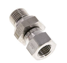 JIC Reducing Nipple UNF 7/16''-20 Female x G1/4'' Male Adjustable Stainless Steel 310bar (4355.5psi)