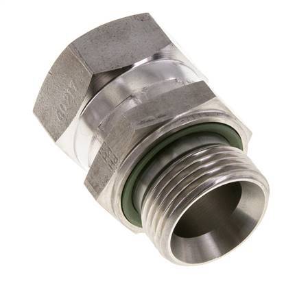 JIC Reducing Nipple UN 1-5/16''-12 Female x G1'' Male Adjustable Stainless Steel 170bar (2388.5psi)