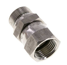 JIC Reducing Nipple UN 1-1/16''-12 Female x G3/4'' Male Adjustable Stainless Steel 210bar (2950.5psi)