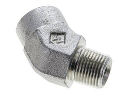 45deg Angled Fitting 3/8'' NPT Male x Female Steel 210bar (2950.5psi)