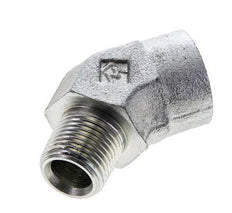 45deg Angled Fitting 3/8'' NPT Male x Female Steel 210bar (2950.5psi)