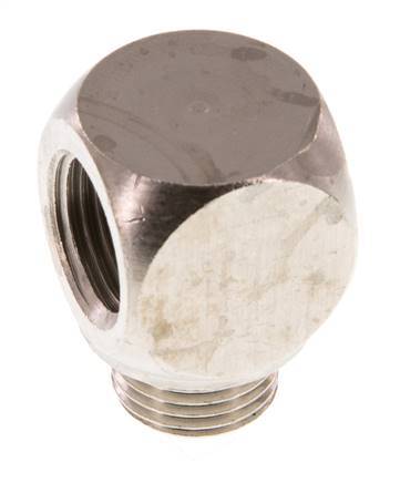 90deg Angled Fitting G1/8'' Male x Female Nickel-plated Brass 16bar (224.8psi) [2 Pieces]