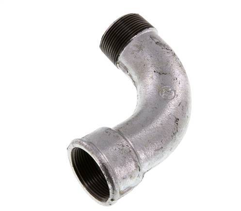 90deg Angled Fitting 1 1/2'' Male R x Female Rp Long Cast Iron 25bar (351.25psi)