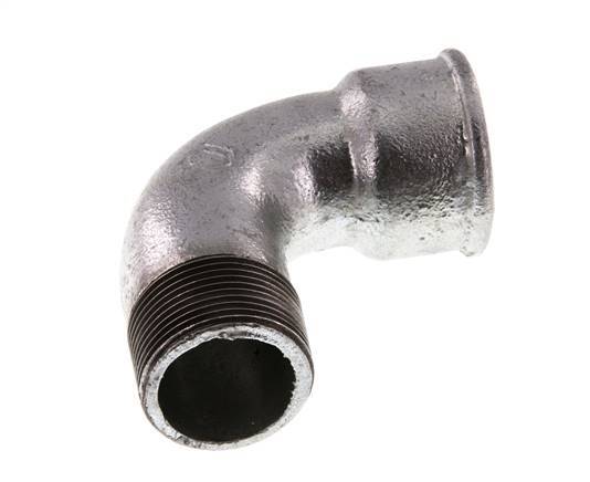 90deg Angled Fitting 1 1/4'' Male R x Female Rp Short Cast Iron 25bar (351.25psi)