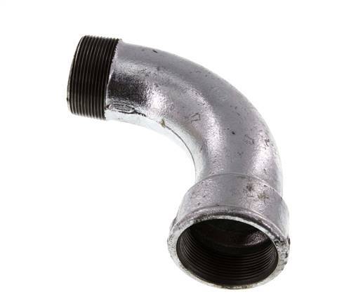 90deg Angled Fitting 2'' Male R x Female Rp Long Cast Iron 25bar (351.25psi)