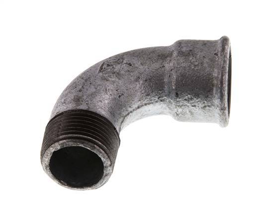 90deg Angled Fitting 1'' Male R x Female Rp Short Cast Iron 25bar (351.25psi)
